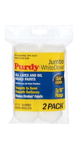 Purdy 140624012 Jumbo Mini White Dove Roller Replacements, 2-Pack, 4-1/2 inch x 3/8 inch nap - Image 2