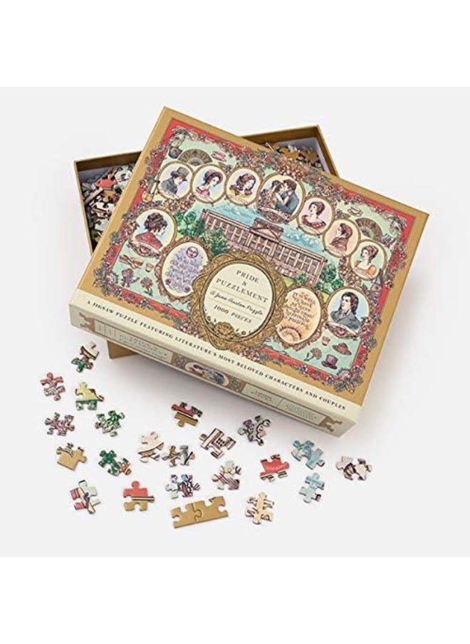 null - Pride and Puzzlement: A 1000-Piece Jigsaw Puzzle Featuring Literature's Most Beloved Characters and Subtitle change: Couples: Jigsaw Puzzles for Adults - Image 1