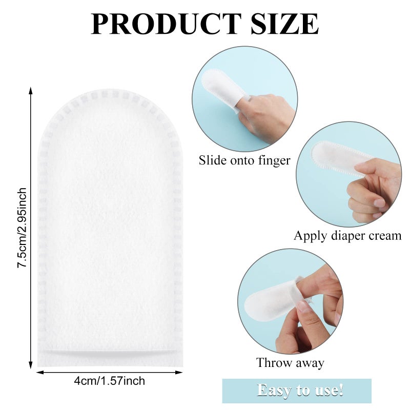 Treela 100 Pieces Finger Cots Disposable Finger Covers Newborn Baby Diaper Cream Fingernail Protectors Keeps Fingernail Clean for Home Travel - Image 2