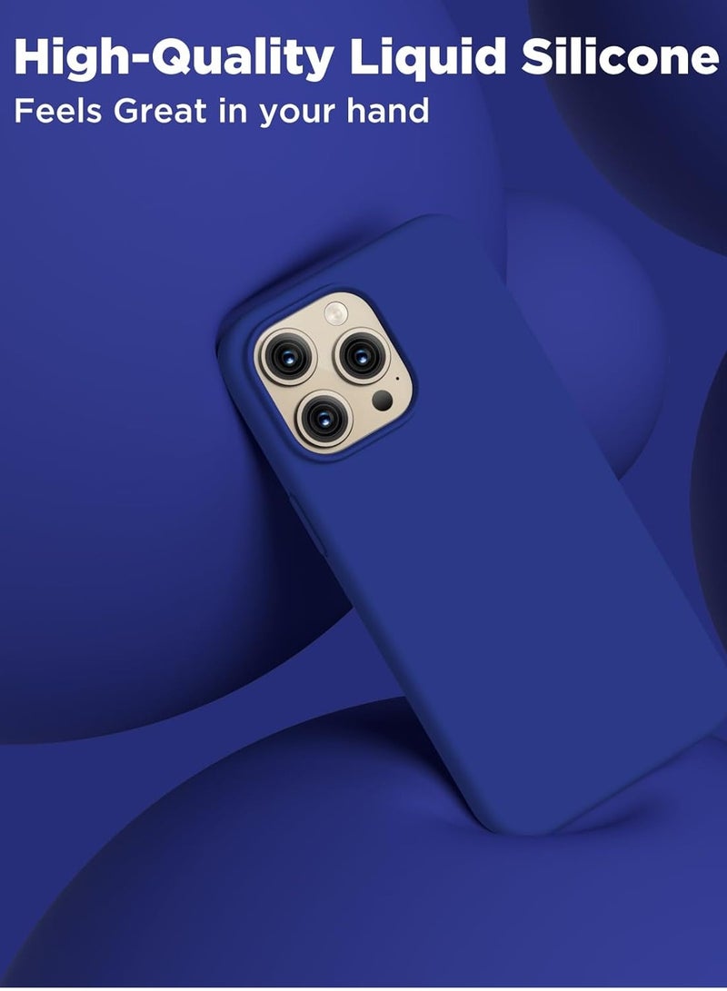 ELTRAZONE Compatible with iPhone 15 Pro Max Case, Liquid Silicone Case, Full Body Shockproof Protective Cover Slim Thin Phone Case with Soft Anti-Scratch Microfiber Lining, 6.7 inch-Klein Blue - Image 5