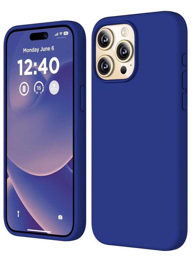 ELTRAZONE Compatible with iPhone 15 Pro Max Case, Liquid Silicone Case, Full Body Shockproof Protective Cover Slim Thin Phone Case with Soft Anti-Scratch Microfiber Lining, 6.7 inch-Klein Blue - Image 1