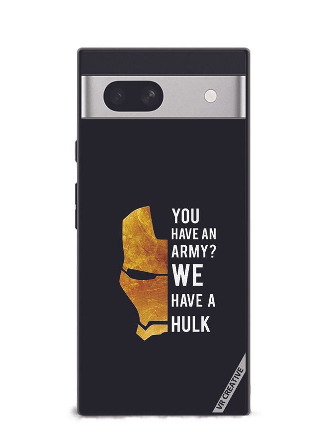 VR CREATIVE Protective Case Cover For Google Pixel 7a Hulk Caption Design Multicolour - Image 1