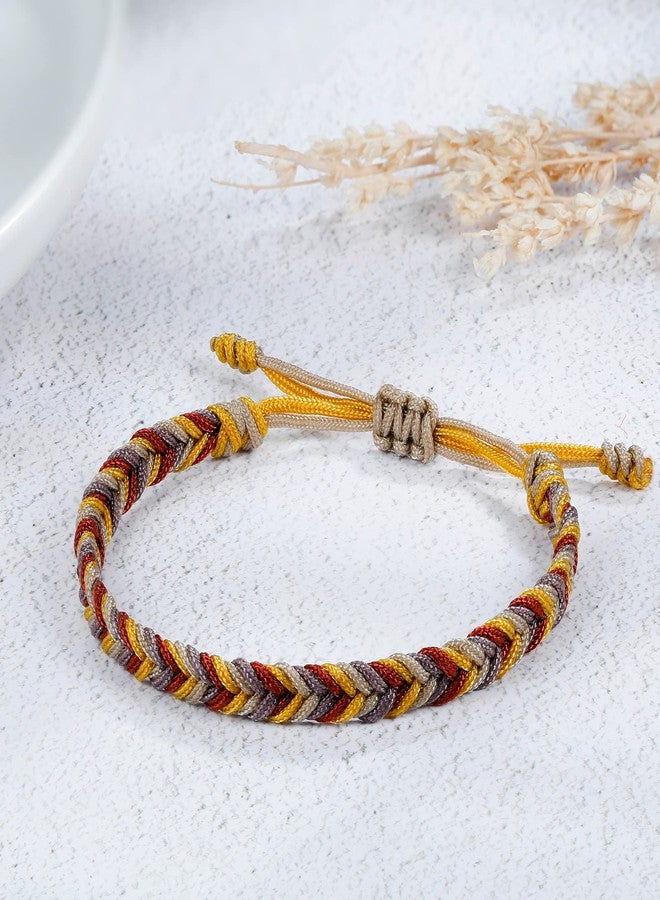 JENDEAR SHINE Rope Bracelet for Women, Hand Braided Rope Gradient Color Adjustable, Casual Party Couple Friendship Birthday Gift - Image 2