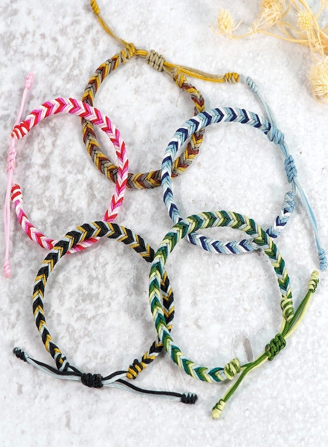 JENDEAR SHINE Rope Bracelet for Women, Hand Braided Rope Gradient Color Adjustable, Casual Party Couple Friendship Birthday Gift - Image 5