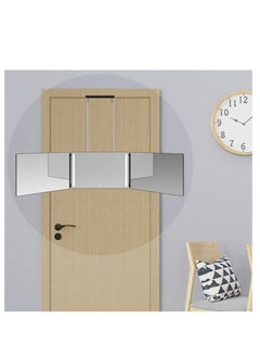 Golden Folding Mirror, 360° Make-Up Mirror, Shaving Mirror with LED Light, See Back of Head, Triple Mirror, Foldable Cosmetic Mirror, 32 x 19.5 cm x 3, Hanging Makeup Mirror  - Image 4