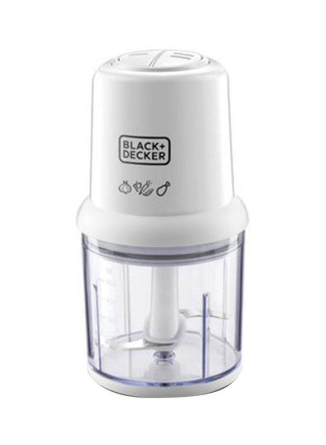 BLACK+DECKER Vertical Chopper, 2 Speed Settings, Stainless Steel Blades, Ideal for Chopping, Mincing, Pureeing, Stable Anti-Slip Base, Easy to Clean, 500 ml 300 W SC310-B5 White/Clear - Image 1