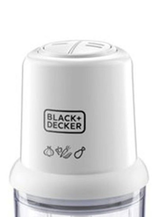 BLACK+DECKER Vertical Chopper, 2 Speed Settings, Stainless Steel Blades, Ideal for Chopping, Mincing, Pureeing, Stable Anti-Slip Base, Easy to Clean, 500 ml 300 W SC310-B5 White/Clear - Image 5