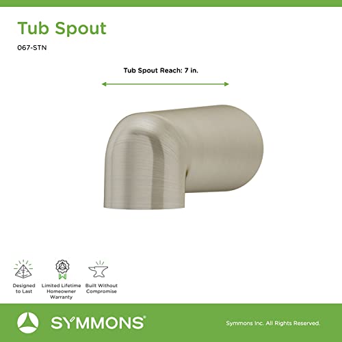 Symmons 067STN Dia NonDiverter Tub Spout in Satin Nickel - Image 3