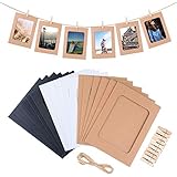 LEJHOME LEJHOME Paper Picture Frame, 30pcs Kraft Photo Frames for 4x6in Photo, Photo Hanging Display Frames for Wall Decoration  - Image 1