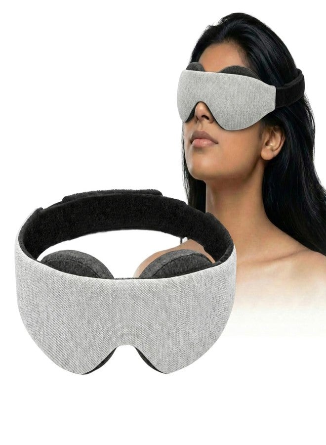 AWESOME Eye Mask for Sleeping – 3D Contoured Sleeping Eye Mask with Zero Eye Pressure & 100% Blackout Coverage – Adjustable Sleep Mask for Side Sleepers, Travel & Night Shifts, Black - Image 1