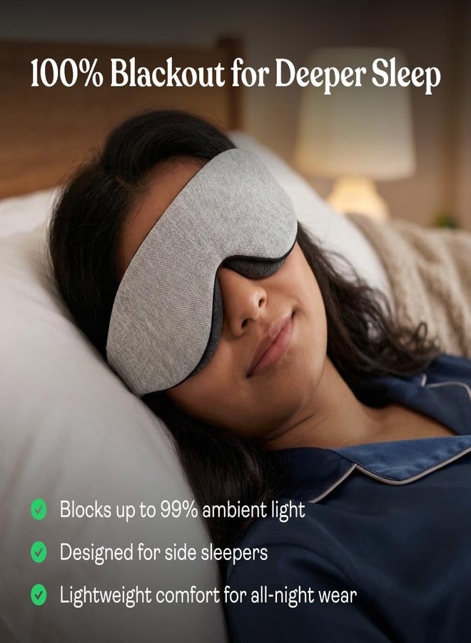 AWESOME Eye Mask for Sleeping – 3D Contoured Sleeping Eye Mask with Zero Eye Pressure & 100% Blackout Coverage – Adjustable Sleep Mask for Side Sleepers, Travel & Night Shifts, Black - Image 2