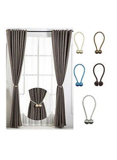 Alissa 1 Pair Curtains Holdbacks Tiebacks Magnetic Rope Drape Tie Backs Holders Blue  - Image 3