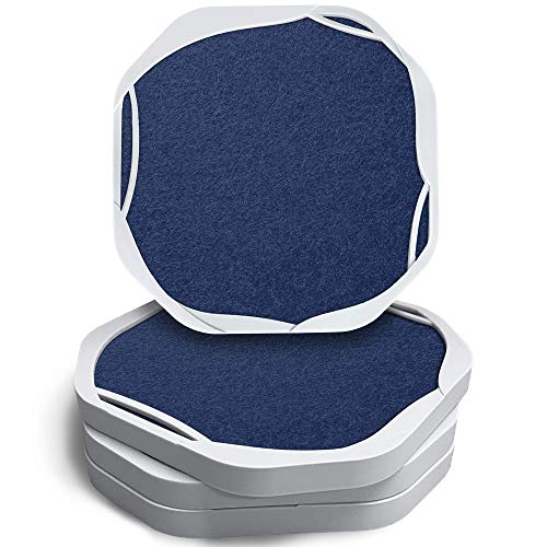 UMIRRO Navy Blue Coasters for Drinks Absorbent  Large Bar Coasters for Tabletop Protection  NonSlip NonStick to Cup Unbreakable and Kid Safe  Unique Novelty Housewarming Gift  Set of 4
