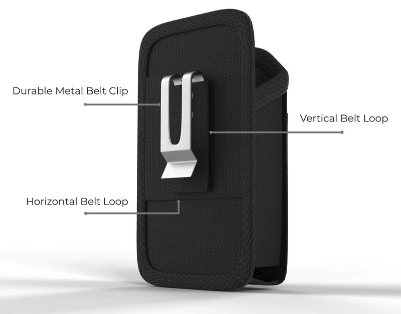 AGOZ Zebra TC77 TC70 Scanner Holster, Agoz Rugged Carrying Case Pouch for Zebra TC75x, TC75, TC70x, TC70, TC72, TC77, M60, MC67 Handheld Barcode Touch Mobile Computer, Holder with Metal Clip & Belt Loops - Image 2