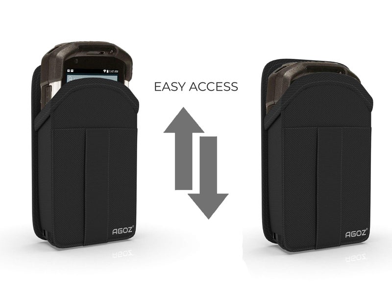 AGOZ Zebra TC77 TC70 Scanner Holster, Agoz Rugged Carrying Case Pouch for Zebra TC75x, TC75, TC70x, TC70, TC72, TC77, M60, MC67 Handheld Barcode Touch Mobile Computer, Holder with Metal Clip & Belt Loops - Image 4