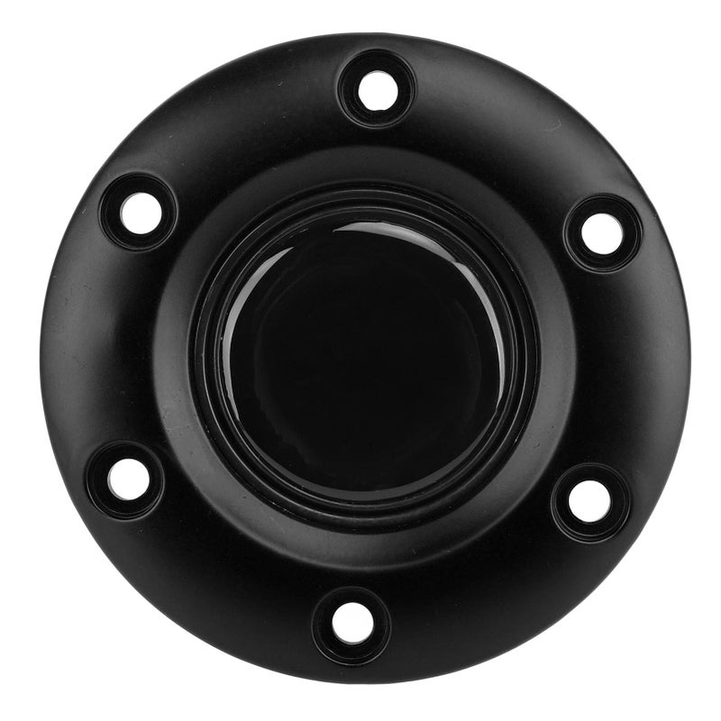 Black Steering Wheel Horn Button Cover Cap 85mm Diameter Fits All 6 Bolt Holes - Image 2