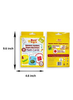 Desi Toys Double-Sided Flash Cards Interactive Learning Letters, Numbers, Shapes & Colors, Montessori Toys & Games 50 Fun Images for Children | Kindergarten Preschool Learning Activities and Toddler Toys  - Image 2