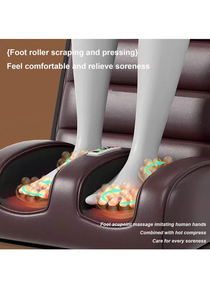 Full Body Massage Mat with Adjustable Pillows Heating Pads, Back Massager Pad for Neck and Back Muscle Relaxation Full Body Massage, Portable Foldable Design