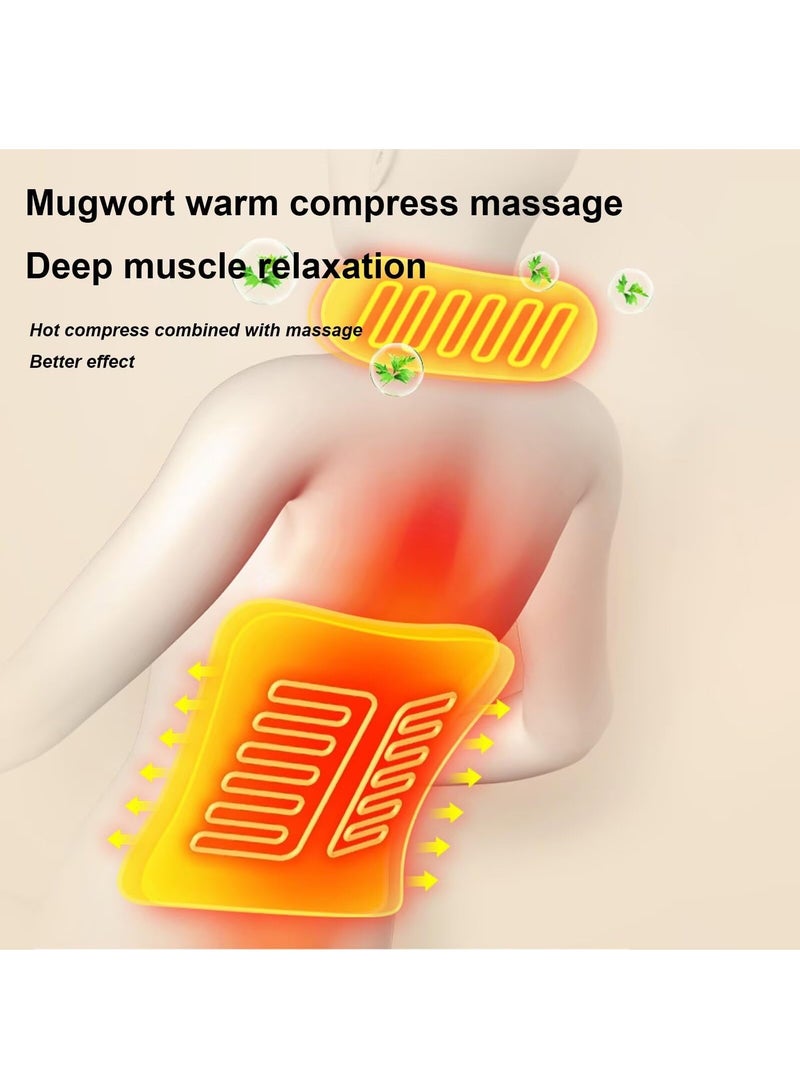 Full Body Massage Mat with Adjustable Pillows Heating Pads, Back Massager Pad for Neck and Back Muscle Relaxation Full Body Massage, Portable Foldable Design