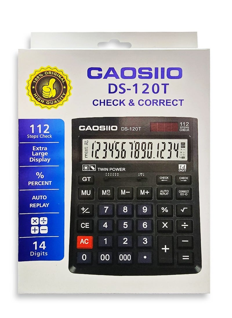 Generic Superior calculator, DS120T   display, local number key, 14-digit power, extra large screen for offices, accountants, and personal use at home or school  - Image 4