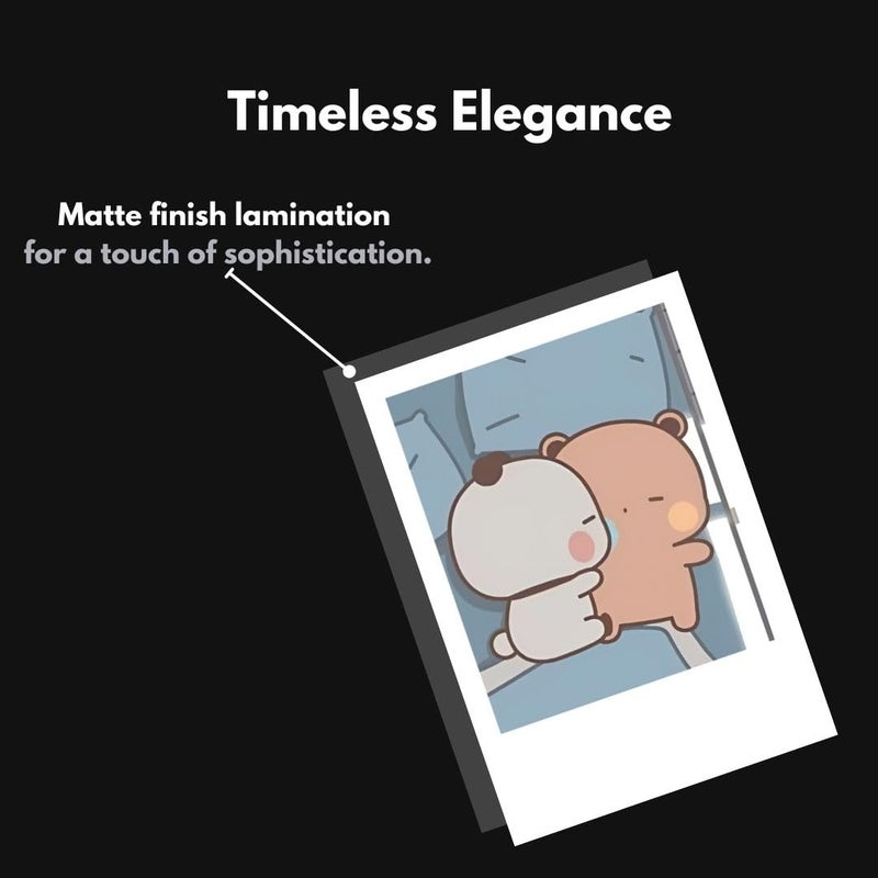 Funk You Bubu Dudu Poster Teddy | Milk Mocha, Peach Goma, Plush Panda Mini Poster Kit (Set of 15) | Cute Couple Bubu Dudu Teddy Peach Goma Size (8 x 6 cm) Posters for Phone Accessories, Room Decoration - Image 5