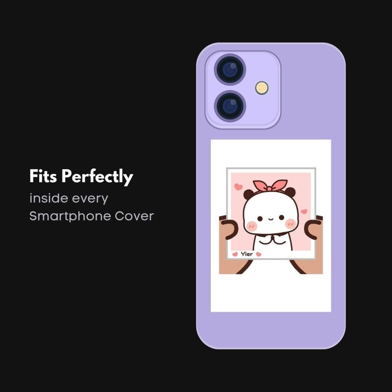 Funk You Bubu Dudu Poster Teddy | Milk Mocha, Peach Goma, Plush Panda Mini Poster Kit (Set of 15) | Cute Couple Bubu Dudu Teddy Peach Goma Size (8 x 6 cm) Posters for Phone Accessories, Room Decoration - Image 2