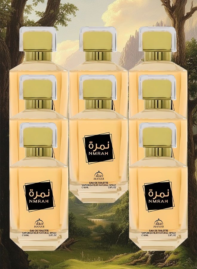 manar 8 Pieces Nmrah Perfume 100ml EDT - Image 1
