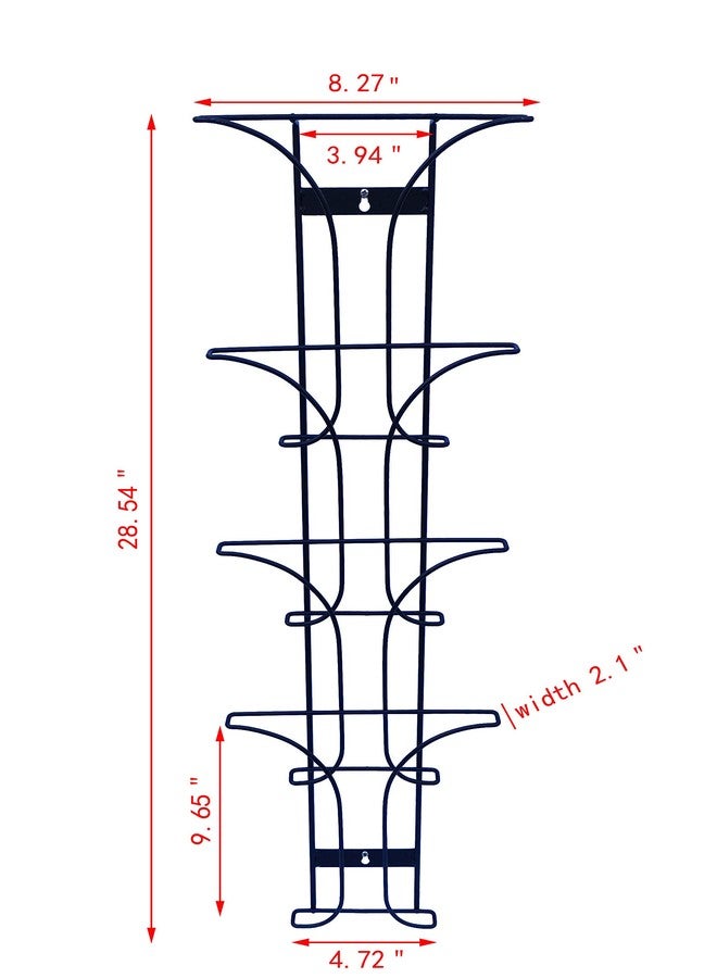 FixtureDisplays® Wall Mount Literature Rack Magazine Brochure Travel Information Vinyl 8.3" Wide 21634-BLACK-NPF - Image 5