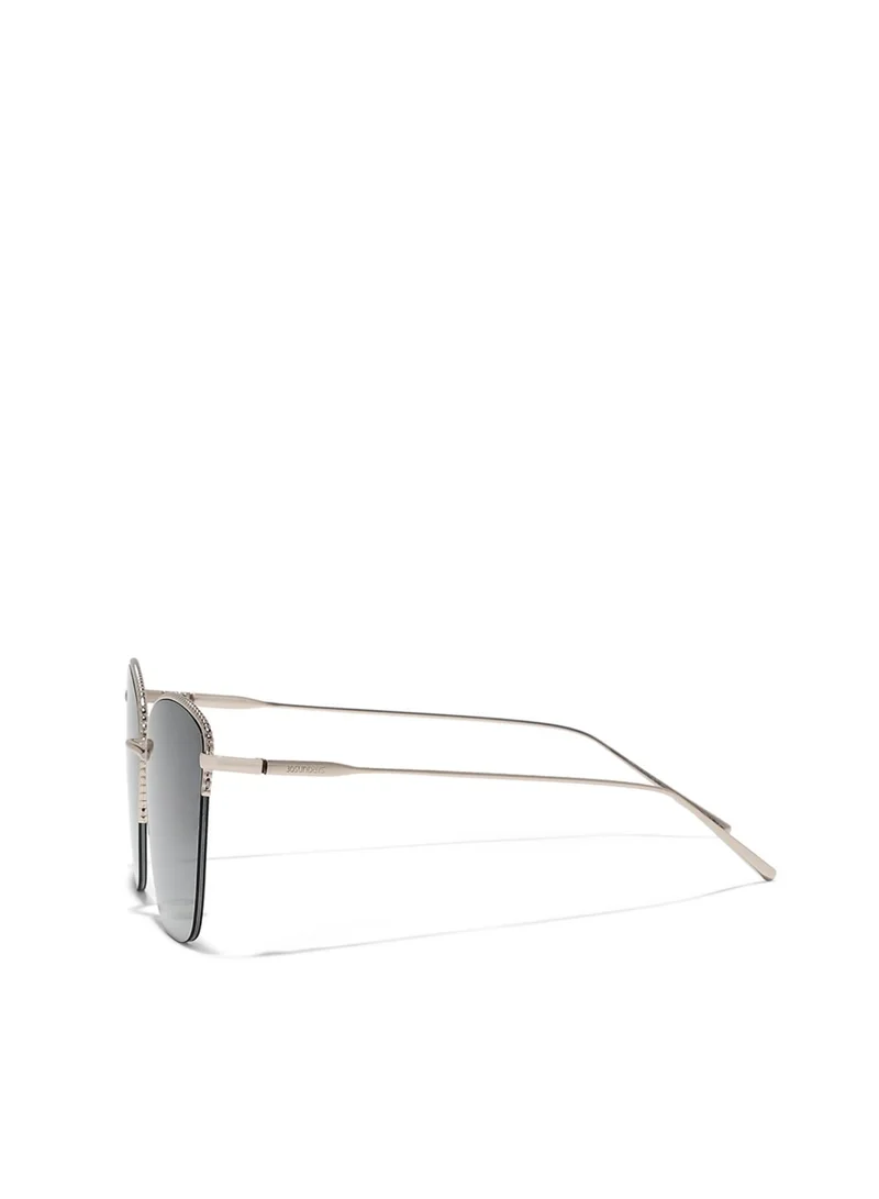 30Sundays MAGNOLIA Women Gray Sunglasses - Frame Material: Metal - Lens Color: Gray- Frame Color: Gold - Full Rim