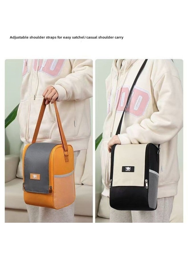 Generic Hot Lunch Bag Lunch Bag Office Workers With Lunch Box Handbag Aluminum Foil Thick Insulation Bag-Color:Black-Capacity:Below 20l - Image 4