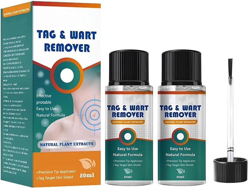 Makbeaty Tag and Wart Remover Natural Plant Formula Portable Skin Care Skin Tag Corrector for Face and Body,Fast-Acting and Effect，2PCS - Image 1