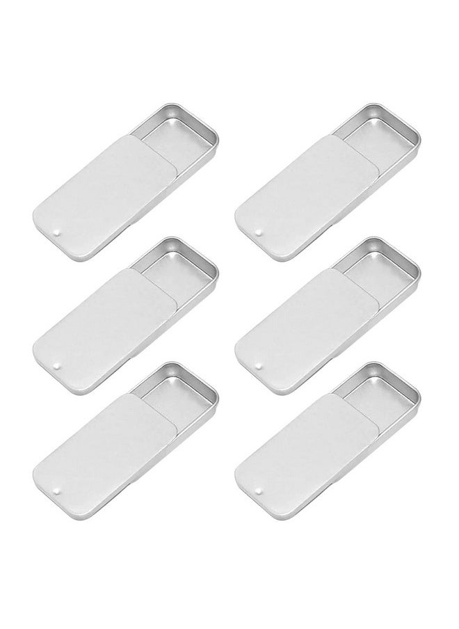 1st Choice Empty Slide Top Tin Containers For Lip Balm Crafts Storage Kit.25Oz 6 Pack  - Image 1