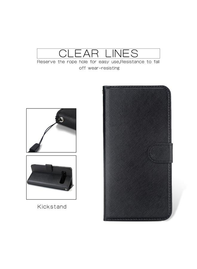 اس-توب جراب هاتف من الجلد القابل للفصل بتصميم متقاطع لهاتف Samsung Galaxy S10 5G - Image 5