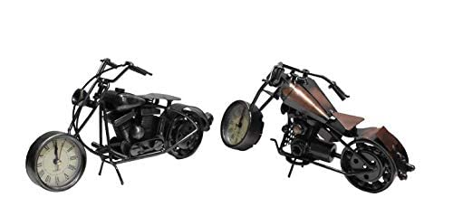 Qwick Click Metal Handmade Royal Look Showpiece Motor Bike with Clock Decorative Vintage Shape 28 cm - Image 4