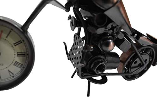 Qwick Click Metal Handmade Royal Look Showpiece Motor Bike with Clock Decorative Vintage Shape 28 cm - Image 2