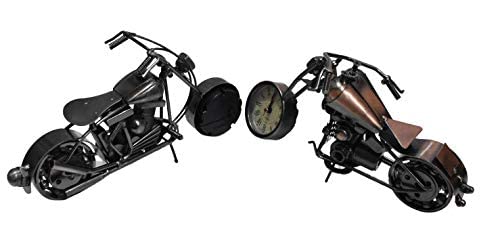 Qwick Click Metal Handmade Royal Look Showpiece Motor Bike with Clock Decorative Vintage Shape 28 cm - Image 5