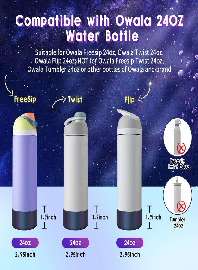 BKBY Chameleon Silicone Water Bottle Boot, Compatible with Owala 24oz 32oz 40oz, Gradient Matte Luster Cup Sleeve Bottom Cover for FreeSip, Twist, or Flip Stainless Steel Water Bottles - Image 2