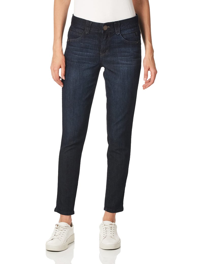 Democracy Womens Petite Ab Solution Jegging Indigo 12