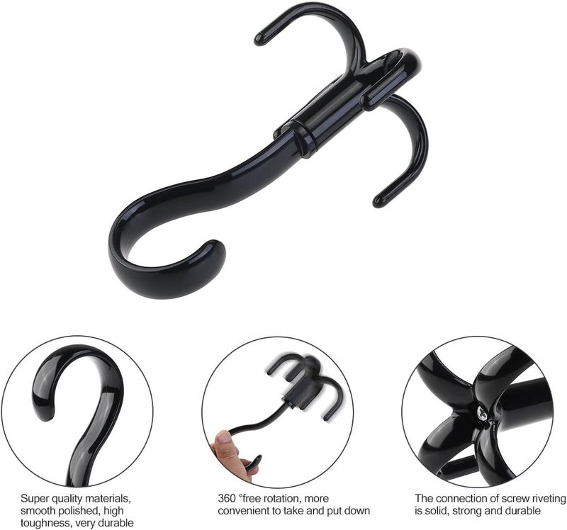 Tinksky TinkSky Belt Hanger Scarf Tie Rack Holder Hook for Closet Organizer 360 Degree Rotating 3 Pack  - Image 2