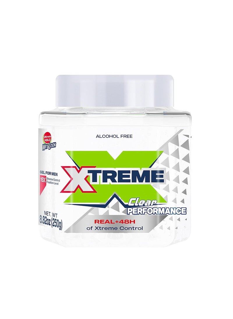 XTREME Xtreme Performance Clear Styling Hair Gel with Aloe Vera 882 oz Jar Pack of 12 