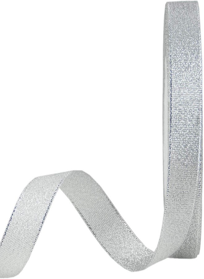 Aakriti Glitter Silver Ribbon Sparkly Fabric Gorgeous Ribbon for Gift Crafters Wedding Party Birthday Wrap Hair Bows Floral Projects (20MM / ¾ INCH, 25 Meter-Silver) - Image 3