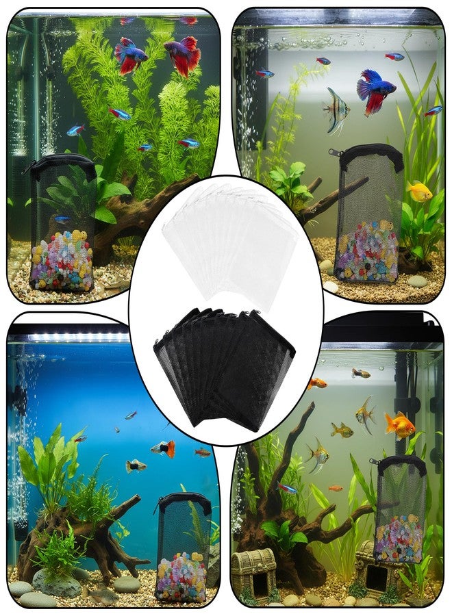 Psiriol 20Pcs Reusable Aquarium Media Bag, Aquarium Filter Media Bags, Fine Mesh Bag with Zipper for Tank Aquarium, 2 Colors (6" x 4") - Image 5