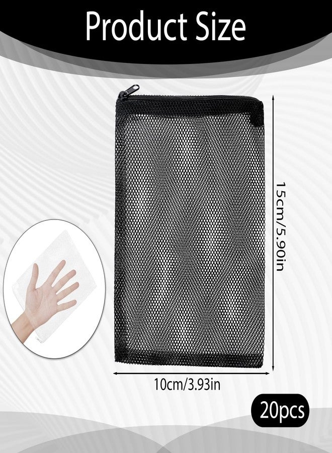 Psiriol 20Pcs Reusable Aquarium Media Bag, Aquarium Filter Media Bags, Fine Mesh Bag with Zipper for Tank Aquarium, 2 Colors (6" x 4") - Image 2