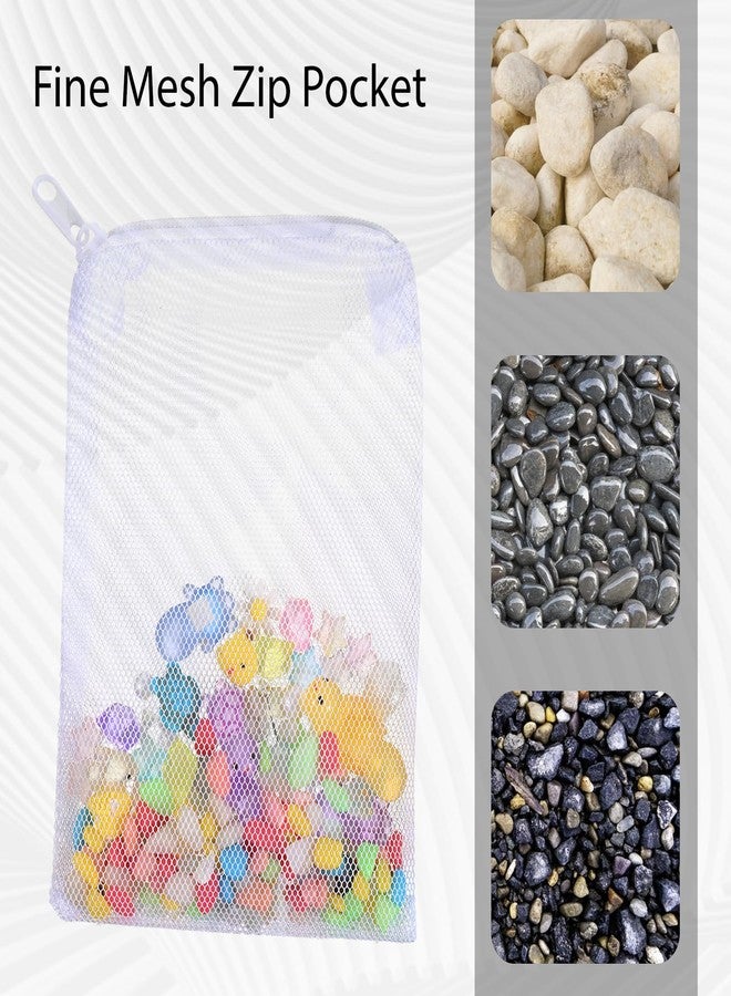 Psiriol 20Pcs Reusable Aquarium Media Bag, Aquarium Filter Media Bags, Fine Mesh Bag with Zipper for Tank Aquarium, 2 Colors (6" x 4") - Image 3