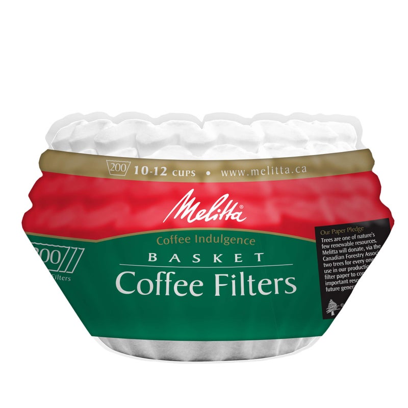 Melitta Basket Coffee Filters, White for 8-12 Cup , 200 ct - Image 4