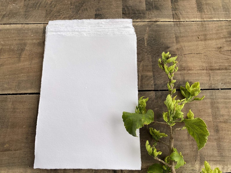 Wanderings A4 Handmade Paper with Deckled Edge - 8.3" x 11.7", 150 GSM, 50 Sheets Textured Paper - Perfect for Light Watercolor, Drawing, Writing, Printing & Mixed Media - Image 2