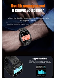 LIGE Smart Watch For Men 1.96 inch HD Screen 430mAh Large Battery 100+ Sports Modes Steel Black Smartwatch IP67 Waterproof Extra Silicone Strap  - Image 5