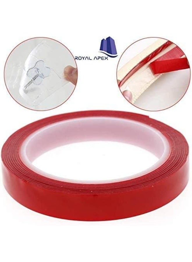 Royal Apex Strong Double-Sided Sticky Clear Traceless Acrylic Transparent Adhesive Tape For Home Wall Room Office Decor Phones Pictures Household And Outdoor Mounting 12Mm X 50M - Image 2