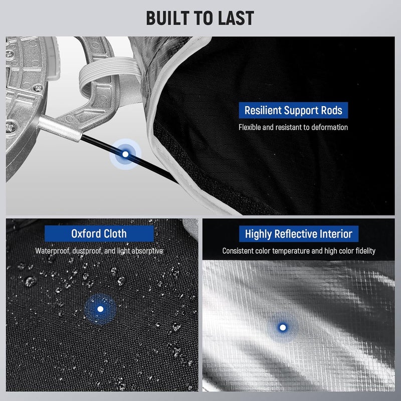 BASICS 24"x35" Strip Softbox Bowens Mount Soft Box with Light Diffusers/Grid/Bag Compatible with Aputure 150c Compatible with Godox SL60w FS300C FS230C FS150B HB80C CB200C Q6 Q300, NS60P - Image 3