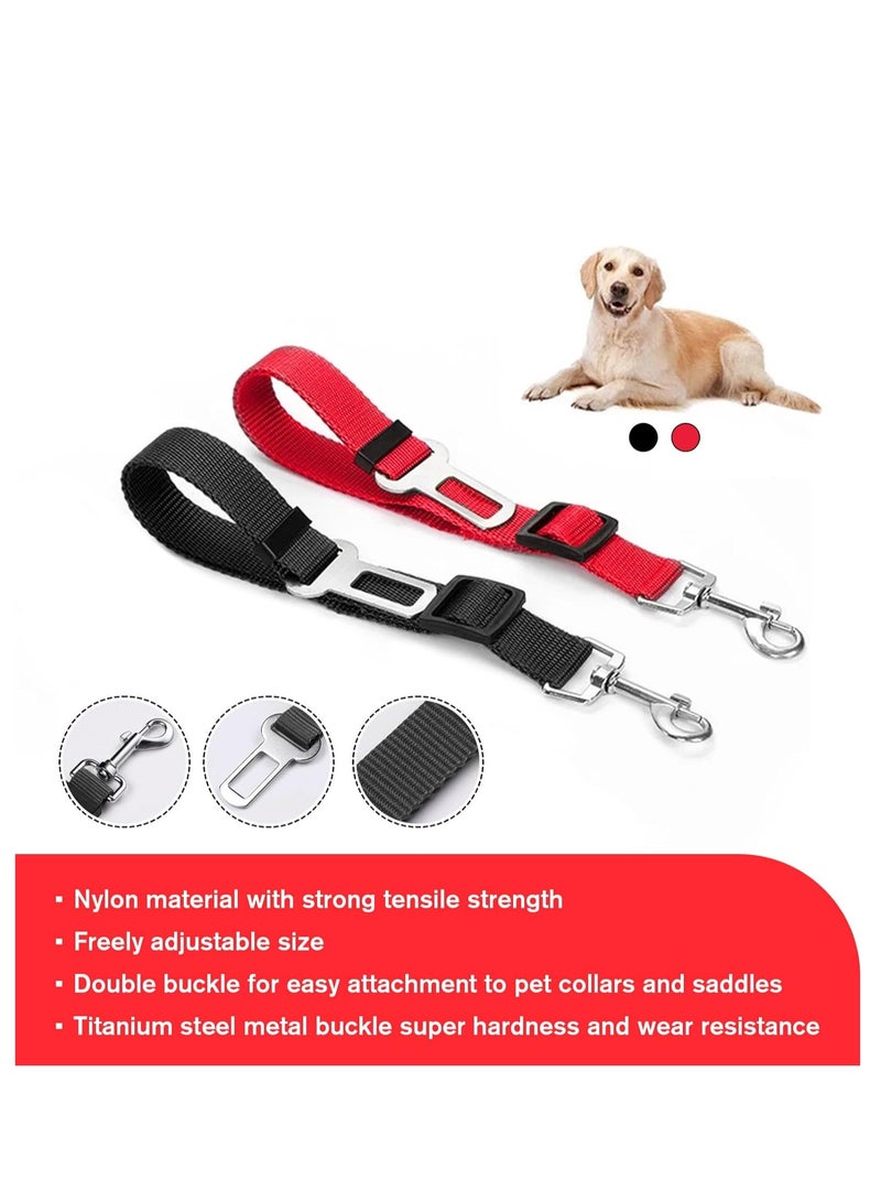 SYOSI 2 Pack Dog Seat Belt,Adjustable Safety Dog Seat Car Harness,Comfortable Dog Seat Belt Harness for Vehicle Pet Safety Seat Belts Heavy Duty Strong Durable Car Harness for Dogs - Image 1